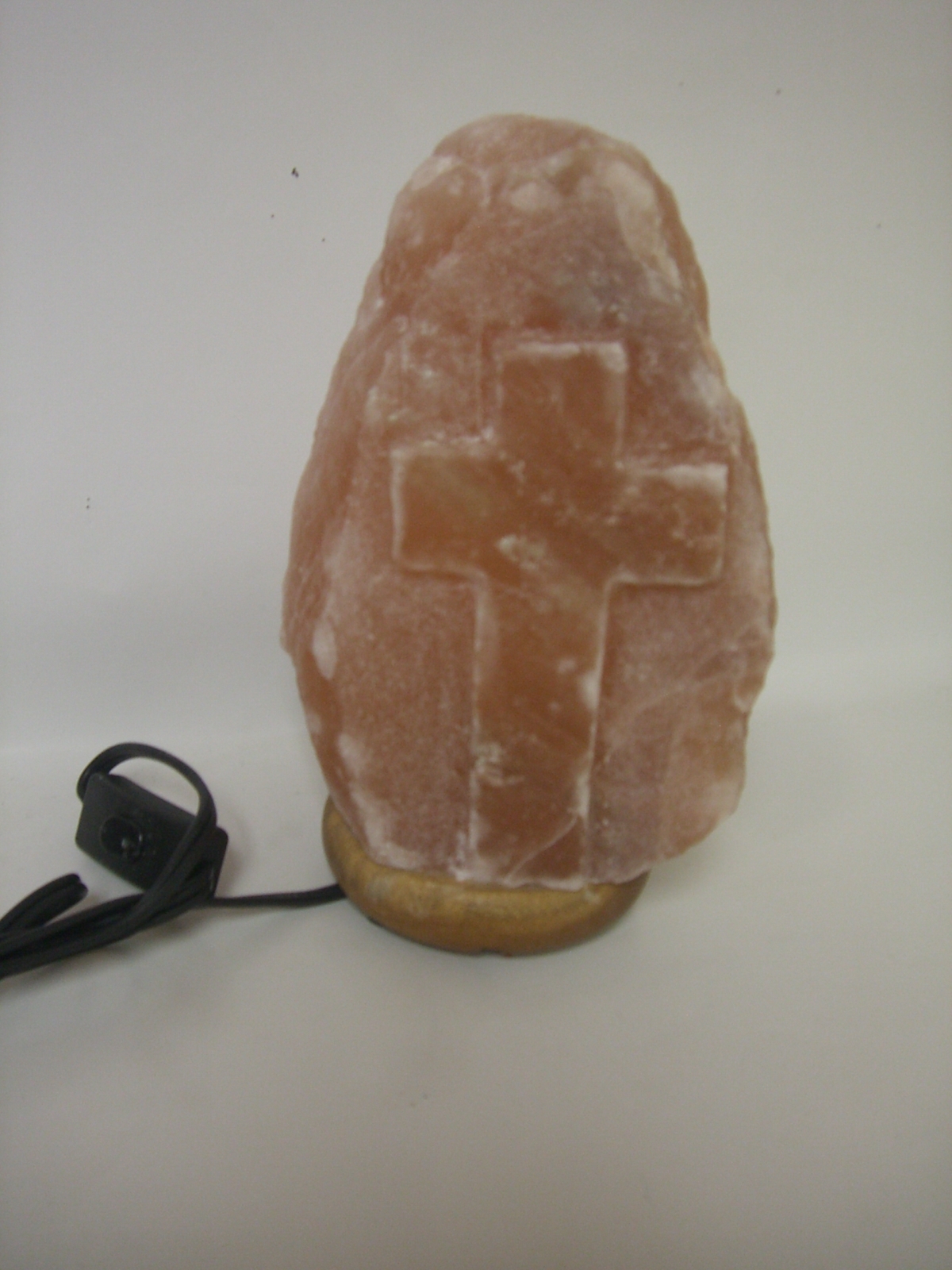 Cross Etched Himalyan Salt Lamp
